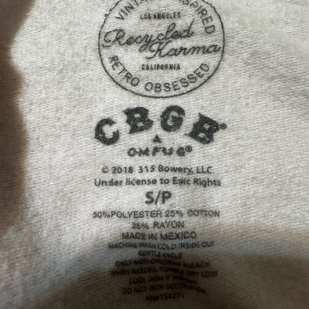 CBGB Pink Skull Graphic Sweatshirt - Picture 3 of 3